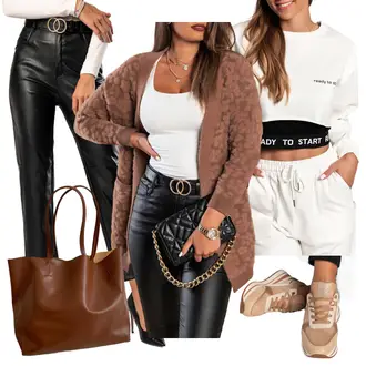 Outfit sa Pastelne boje Ravna Hlača/Duga Hlača/Hlače za Trening/7/8 Hlača fenzy "Jesenski outfiti"