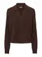 Pieces Tall Pullover dunkelbraun