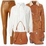 Orange Gummistiefeletten Outfits image