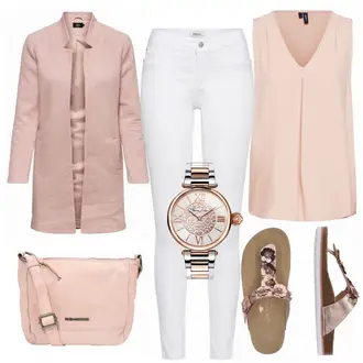 Outfit mit Weiß/Schwarz/Braun Bluse mit Lochstickerei/Bluse Oberteil/Kinderspielzeug/Schößchen­bluse/Verspielte Bluse/Volantbluse/Damen 7/8-Länge Jeans/Cropped Jeans/Schlaghose Jeans/Jeans-Culotte/Bundfaltenjeans/Formelles Hemd/Wide Leg Jean Only "FredsBruder Tasche"