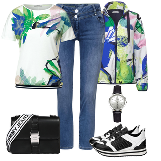 Outfit mit Schwarz Sneaker GERRY WEBER "Cooler Look Für Den Frühling"