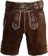 COUNTRY LINE Kurze Trachtenlederhose mit Gürtel braun