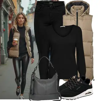Winter Outfit mit Schwarz/Blau Bequemer Schuh/Sommer Sneaker/Sneaker Low/gesundheitsschuh/Walkingschuh/Schmaler Sneaker/Winter Sneaker Skechers "Einzigartiges Freizeit Outfit"