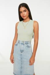 enski crop top Crew Neck