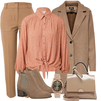 Outfit mit Braun Bluse BILLABONG "Perfekt furs Büro"