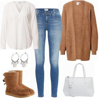 Outfit mit Braun Stiefel UGG "Kuscheliger Freizeitlook"