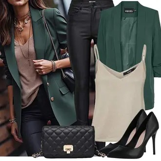 spitze Outfit mit Schwarz High Heel/Bequemer Pump/Hochfrontpump VAN HILL "Modisches Frühlingsoutfit"