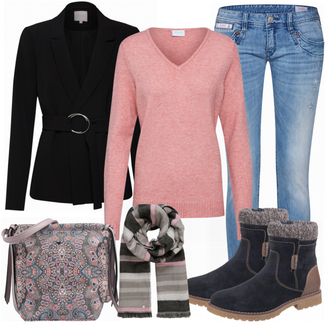 Outfit mit Blau Stiefel Tom Tailor "Vilastyle"