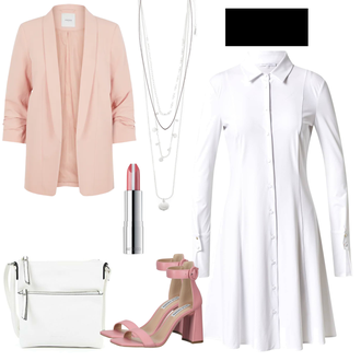 Outfit mit Grau Kleid PATRIZIA PEPE "Femininer Businesslook"