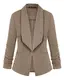 MINTLIMIT Damen Fashion Casual Rolled Oben 3/4 Ärmel Slim Büro Blazer Jacke Suits(Khaki,Size M)