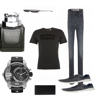 Outfit mit Grau Accessoire Gucci "Artak"