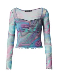 Nasty Gal Shirt blau / grün / lila / pink