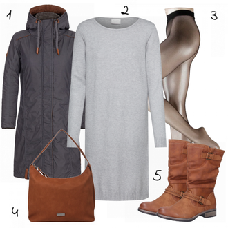 Outfit s Béžová/Růžová Síťovaný punčocháč/Síťovaná punčocha Falke "Naketano"