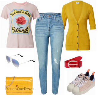 Outfit "Rosen Alltagslook"