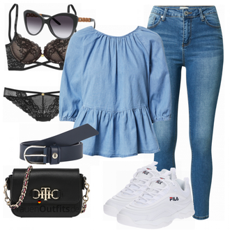 Outfit mit Schwarz/Rosa Bikini große größe JETTE "Sommerliche Bekleidung"