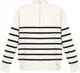 Gebreide trui strepen met rits - ecru - dames - maat L/XL