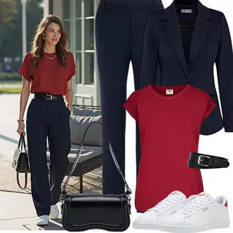 Groß Outfit mit Dunkelblau/Hellblau Business Anzug/Smoking Blazer/Lässiger Blazer/Blusenblazer/Eleganter Blazer/Boyfriend Blazer/Blazerjacke/Lederjacke für Männer/Lederjacke Fransa "Modisches Frühlingsoutfit"