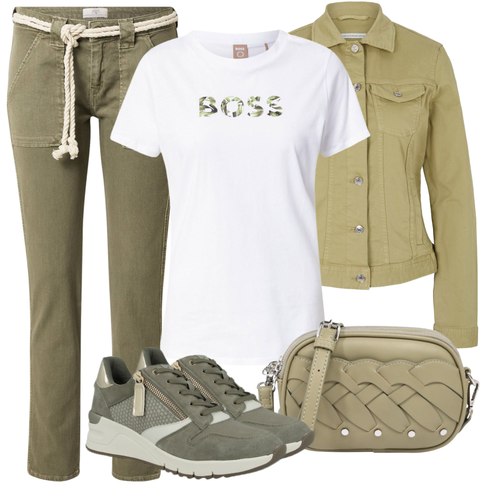 Dunkelgrün/Khaki Straight Leg Jean/Cargojeans/Cropped Jeans/T-Shirt/Formelles Hemd/Lederjacke/Slim Fit Jeans/Sweatjeans/Tapered-Jeans/Herren Lederjacke/Boyfriend Hose/Freizeithose/Baumwollhose/Leinenhose/Musselin Hose/Hose mit Schlitz/Paperbag Hose/Twill Hose le temps des cerises kombinieren