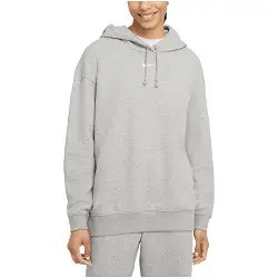 Nike DJ7668-063 W NSW ESSNTL CLCTN FLC OS HD Sweatshirt Women''''s DK Grey Heather/Base Grey/(White) M