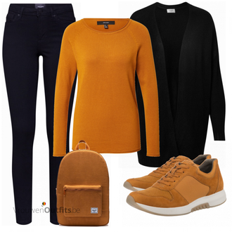 Outfit met oranje Sneaker Gabor "Herfstlook voor modieuze vrouwen"