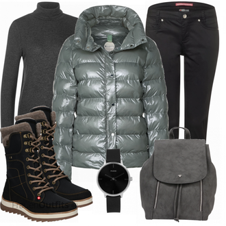 Outfit mit Schwarz Stiefel Tom Tailor "Outfit für den Herbst"