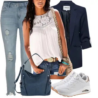 Keilabsatz Outfit mit Grau/Orange/Hellblau/Hellgrau/Rot/Weiß Schmaler Sneaker/medicus schuh/Bequemer Schuh/Sommer Sneaker/gesundheitsschuh/Walkingschuh Skechers "Alltagsoutfit"