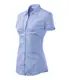 Adler Elegante Damen Bluse Kurz   Vorderseite durch EIN Faltenmuster hervorgehoben   100% Baumwolle   pflegeleicht   bis Größe XXL (214-Blau-M)
