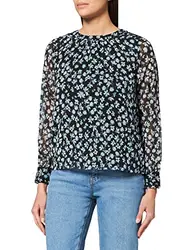 Street One Damen 342945 Bluse, Schwarz, 36