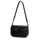 LA FESTIN Damen-Umhängetasche Aus Rindsleder, Damen-Umhängetasche Mit Verstellbarem Riemen, Mittelgroße Designer-Handtasche Mit Schnallenverschluss - Schwarz