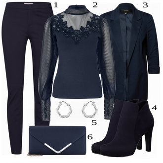 Outfit sa Crna Salonka & Visoki Pet Tamaris "Formalno Poslovno Odijelo"