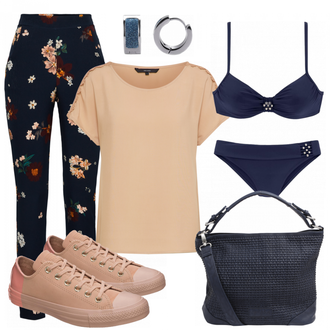 Outfit mit Bademode Lascana "BLUE"