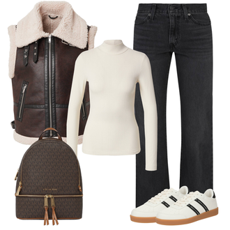 Regularen outfit mit Temno rjava/Khaki/Temno zelena/Rjava/Siva Men's Bags/Mini nahrbtnik/Mini nahrbtnik MICHAEL Michael Kors "Popoln pomladni videz"