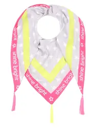 Zwillingsherz Tuch gelb / grau / pink / weiß