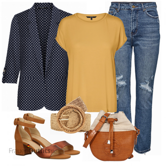Outfit mit Gürtel HALLHUBER "Schöner Sommer Look"