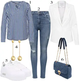Outfit sa Tamnoplava/Plava/Svjetloplava Nekategorizirano/Torba Vanessa Bruno "Zimski outfit"