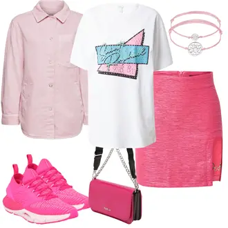 Outfit mit Rosa Sportschuh Under Armour "Freizeit Outfit für den Frühling"