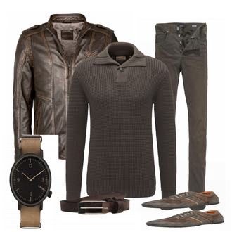 Outfit mit Grau Sneaker/Leder Sneaker Camel Active "Koki"