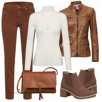 Outfit met rood Brax "Heine"