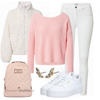 Outfit met wit Sneaker Puma "Stijlvolle wintersfeer"