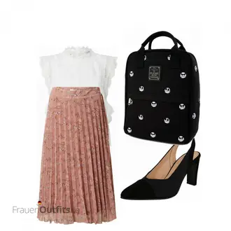 Party Outfits Hippie mit Braun/Rosa/Lila Short Große Größe/Kleid Große Größe/Rock Mit Blumenmuster/Crinkle Rock/Italienischer Rock/Bedruckter Rock/Christlicher Rock/Vintage Maxirock/Hochzeitsgast Rock/Plisseerock/Langer Rock/Midirock/Standesamt Rock About You "easy party"Look: Uni, Boho, Hippie, Schön, Romantisch, Western, Classic, 60er, Retro