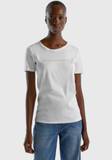 Weiß Rundhals T Shirts für Damen image