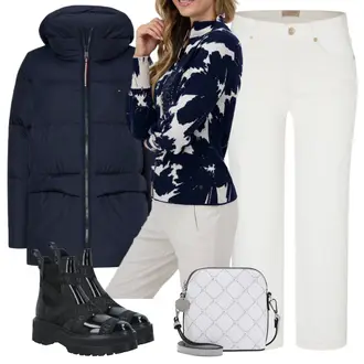 Vegan Outfit mit Schwarz Chelsea Boot/Gummistiefelette/Flache Stiefelette/Lederjacke LEMON JELLY "Outfit für den Winter"