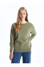 LCW Crew Neck Plain Long Sleeve Women's Knitwear Sweater