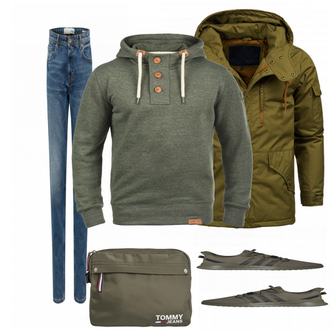 Grün WinterJacke/Winter Parka Indicode Jeans kombinieren