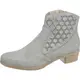 RIEKER Stiefelette mit Cut Outs und Strass hellgrau / dunkelgrau