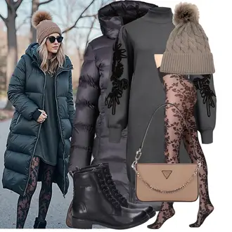 Outfit met zwart/bruin Klassieke laars/Legerkist/Platte Enkellaarsje/Enkellaarsje met Veters/Leren enkellaars Josef Seibel "Modieuze lente-outfit"