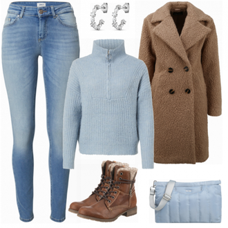 Outfit mit Rot Stiefel Tom Tailor "Kuscheliger Winterlook"
