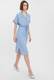 Vero Moda Jurk Vmliliana Ss Wrap Utility Calf Dres 10260996 Light Blue Denim Dames Maat - M