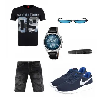 Outfit mit Weiß Nike Sportswear "SanAntonio"