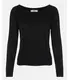 Schwarze Rundhals-Ausschnitt-Wollpullover